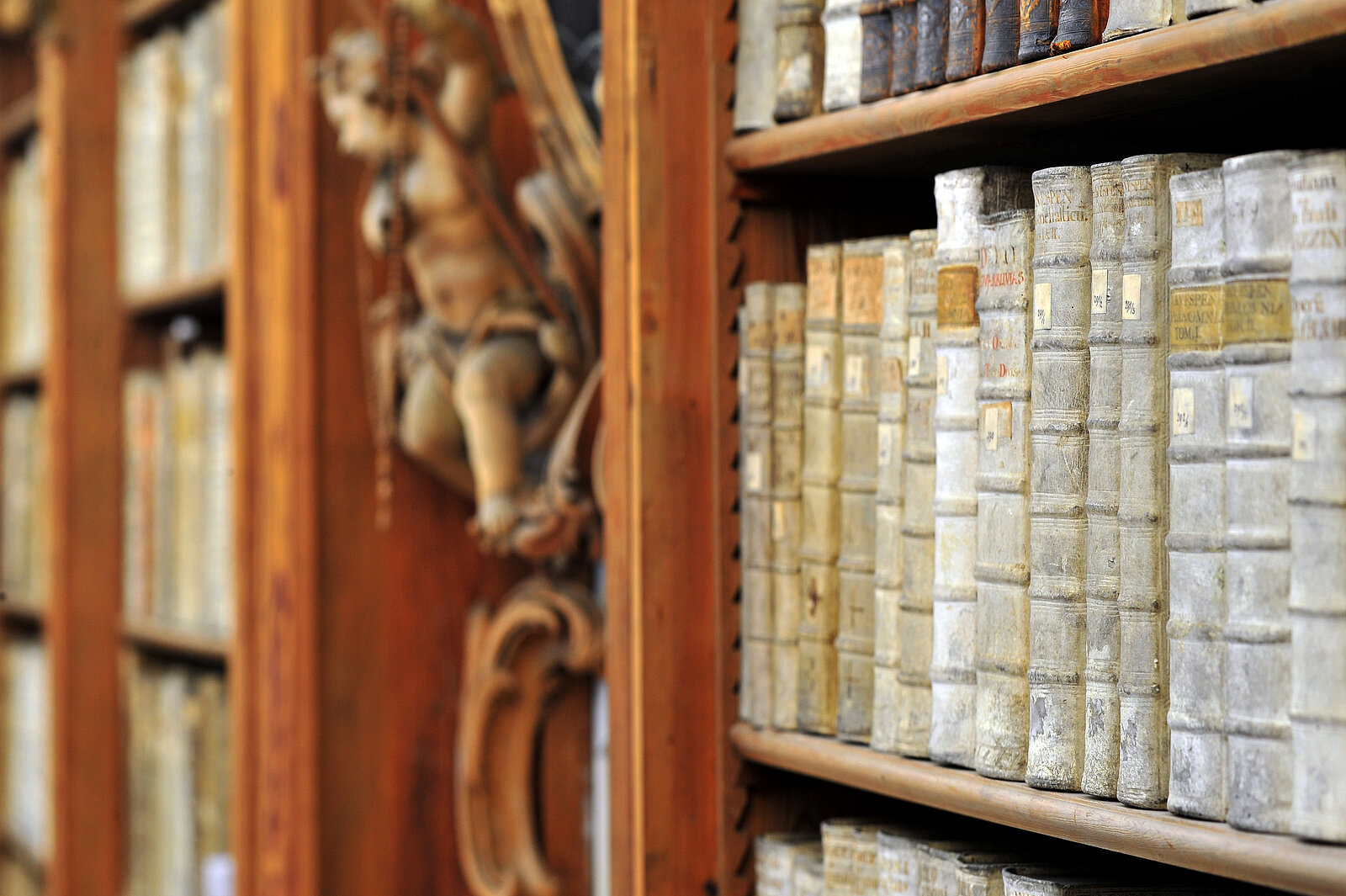 Bücherregal in der Staatsbibliothek Bamberg