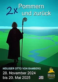 Plakat zur Ausstellung "2 x Pommern und zurück"