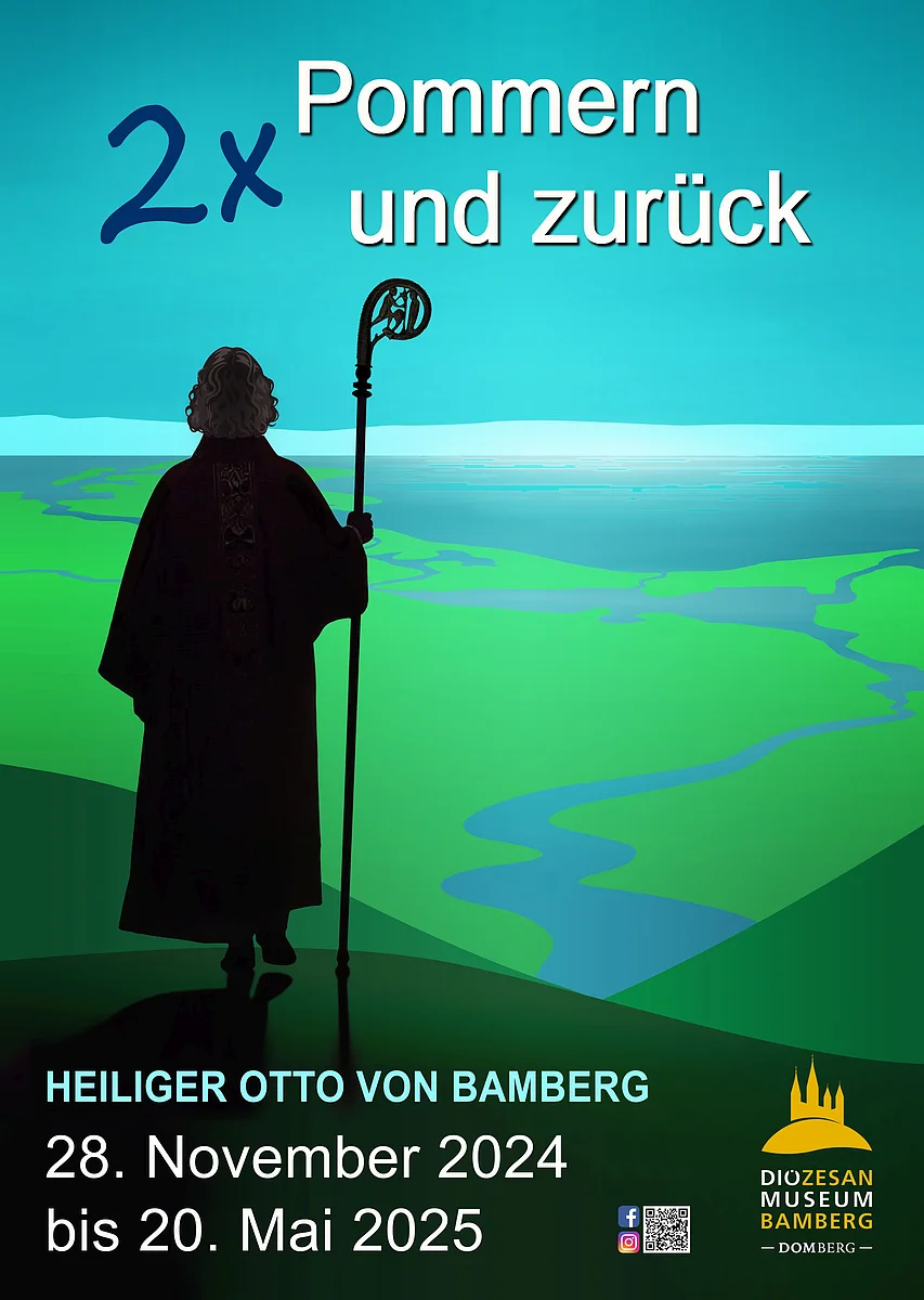 Plakat zur Ausstellung "2 x Pommern und zurück"